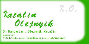 katalin olejnyik business card